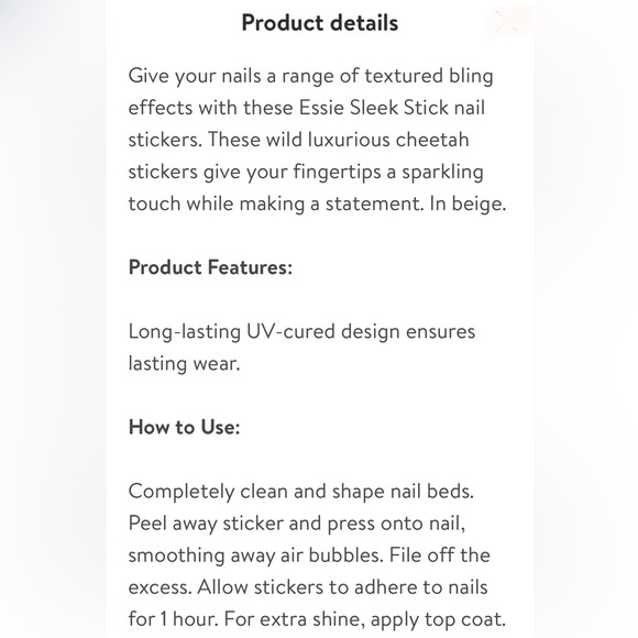 Set of 3 Sleek Stick UV Cured Long Lasting Nail Appliqués - Picture 3 of 8